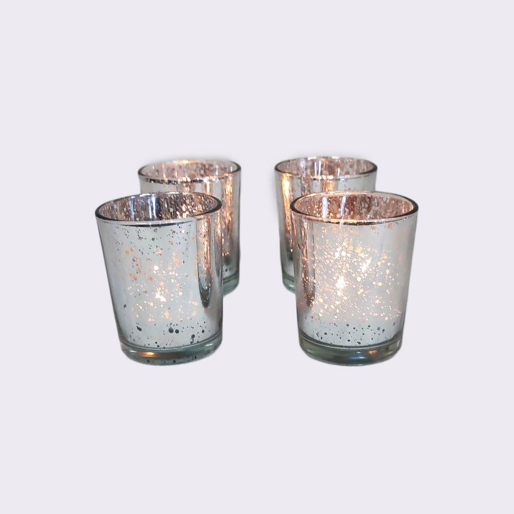 Glass Speckled Tealight Holders