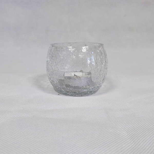 Glass Tealight Holders-Crackle Effect